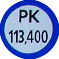 "Le point kilom&eacute;trique" sign 